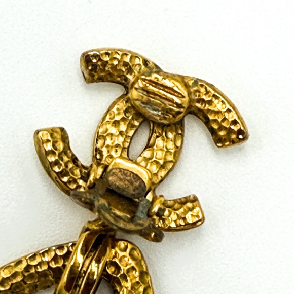 Chanel Clip On Gold Drop Earrings - Picture 5 of 5